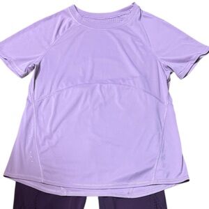 Avia Women's Crewneck Short Sleeve T-Shirt Size Medium Purple Air Vent reflector